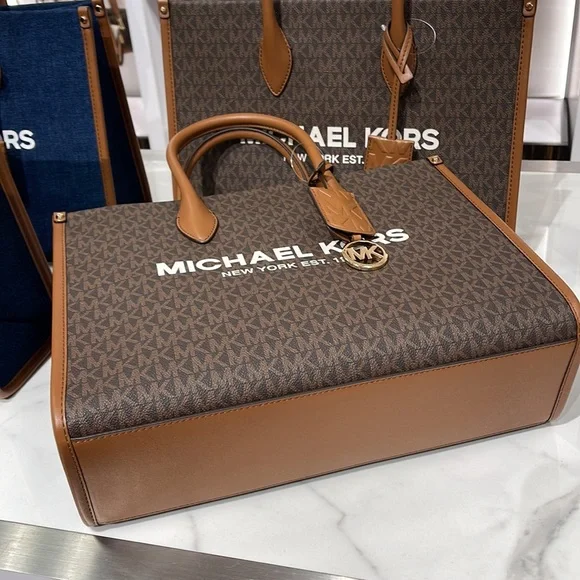 Michael Kors "Mirella" MD EW Tote Brown Shoulder Bag - 35F2G7ZT2B - Picture 5 of 16